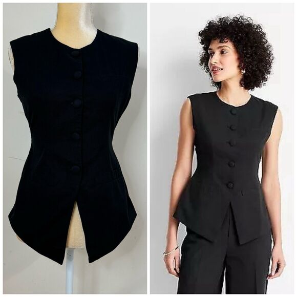 Future Collective with Jenee Naylor Jackets & Blazers - Elegant Black Women's Vest